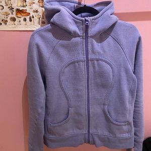 Lilac light purple lululemon scuba hoodie